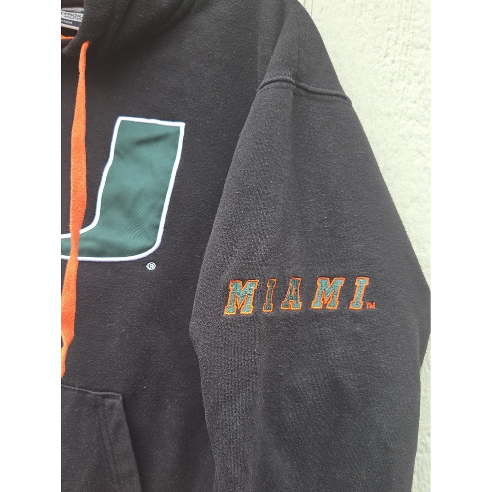 Uninversity Of Miami Hurricanes‎ Hoodie College Stadium Orange Black Small - Picture 4 of 4